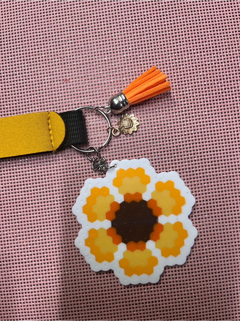 Sunflower Kids Keychain Wristlet - Yellow and Orange